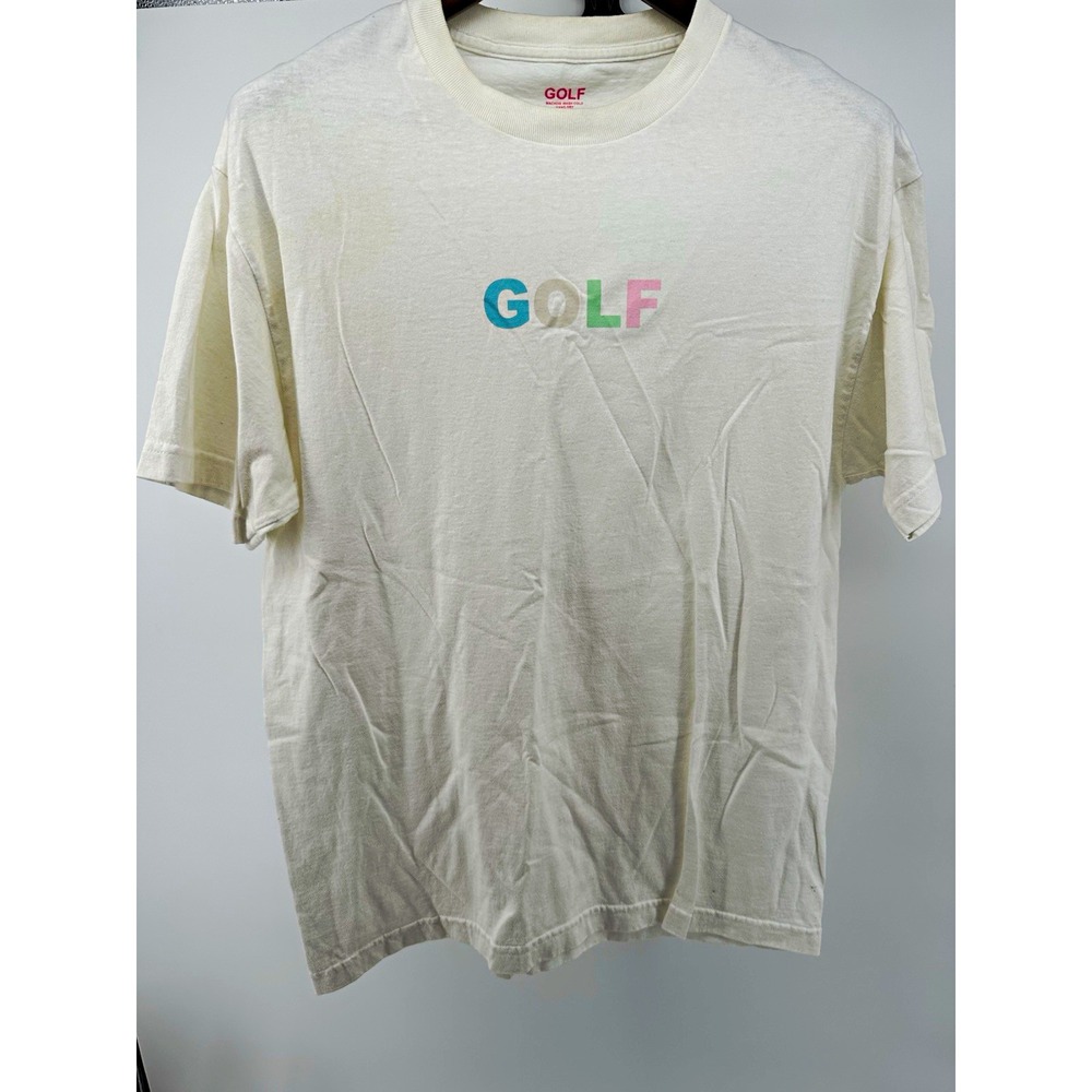 Golf Wang GOLF Logo Graphic Print Tee White Crew Neck Short Sleeve Unisex L